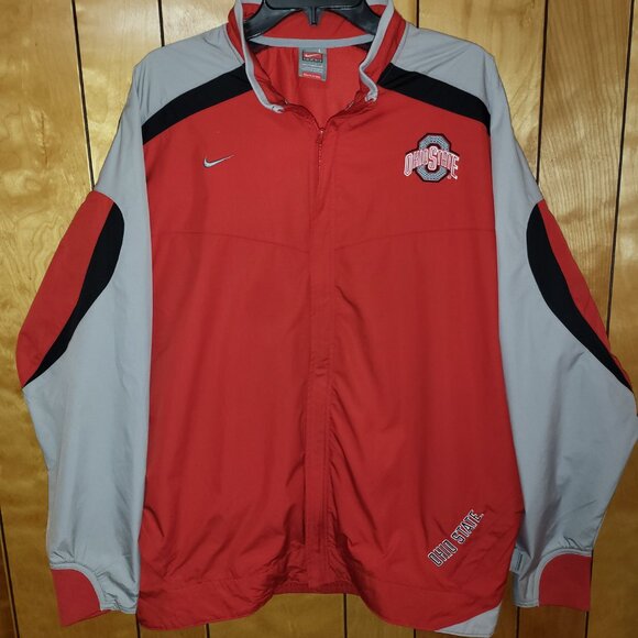 Ohio State Buckeyes Jacket LARGE Windbreaker Zip Up Nike Authentic Team Issue B3 - Picture 9 of 9